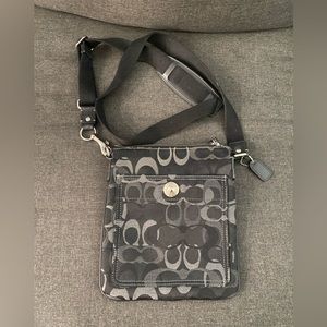 Black & Gray Coach Crossbody